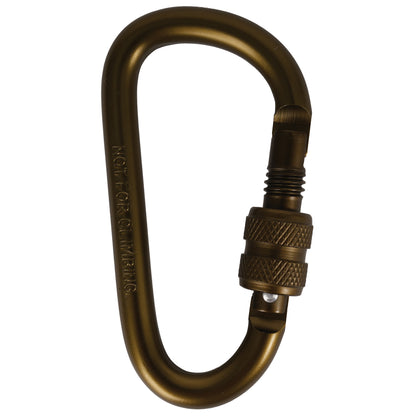 Rothco 80MM Locking Carabiner in Coyote Brown – Heavy-Duty Aluminum with Secure Threaded Barrel Lock