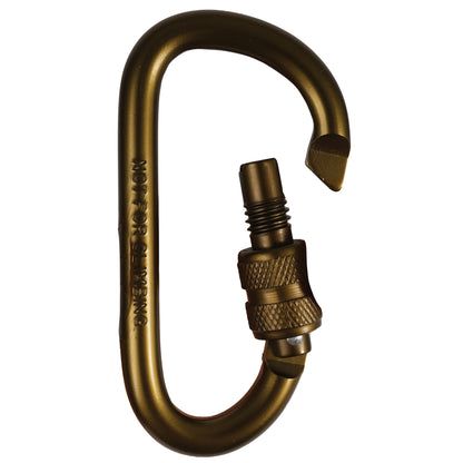 Rothco 80MM Locking Carabiner in Coyote Brown – Heavy-Duty Aluminum with Secure Threaded Barrel Lock