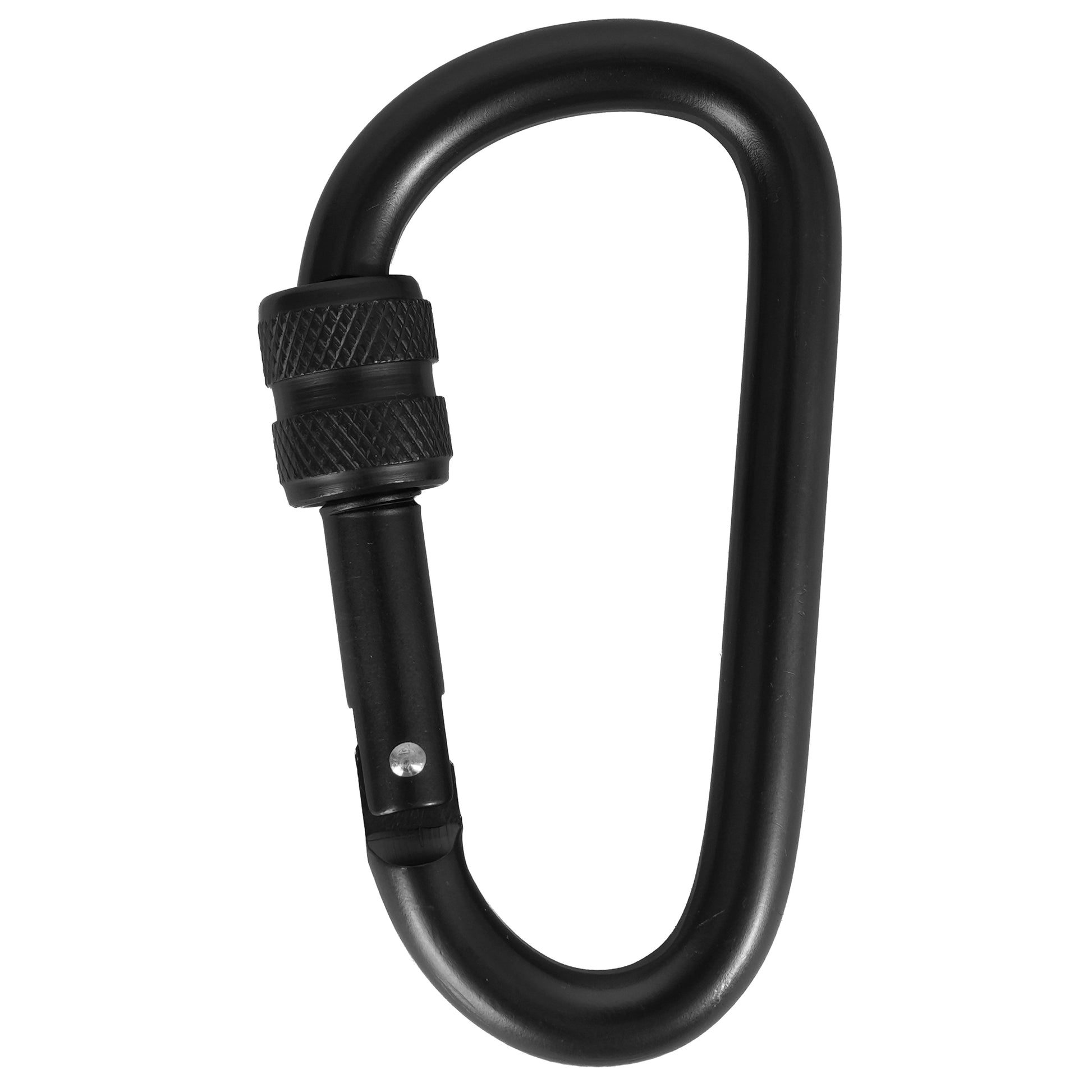 Rothco 80MM Locking Carabiner in Black – Heavy-Duty Aluminum Key and Gear Clip
