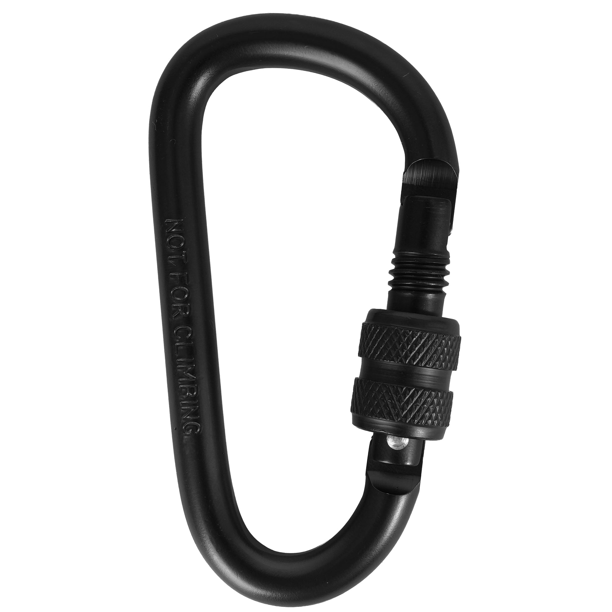 Rothco 80MM Locking Carabiner in Black – Heavy-Duty Aluminum Key and Gear Clip