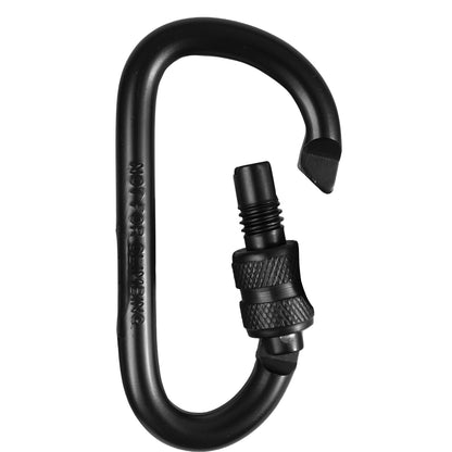 Rothco 80MM Locking Carabiner in Black – Heavy-Duty Aluminum Key and Gear Clip