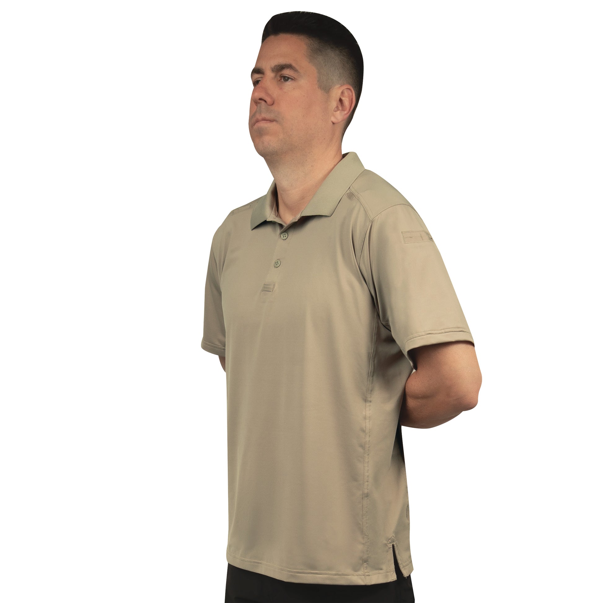 Rothco Performance Series Men's Tactical Polo Shirt Size Small Silver Tan