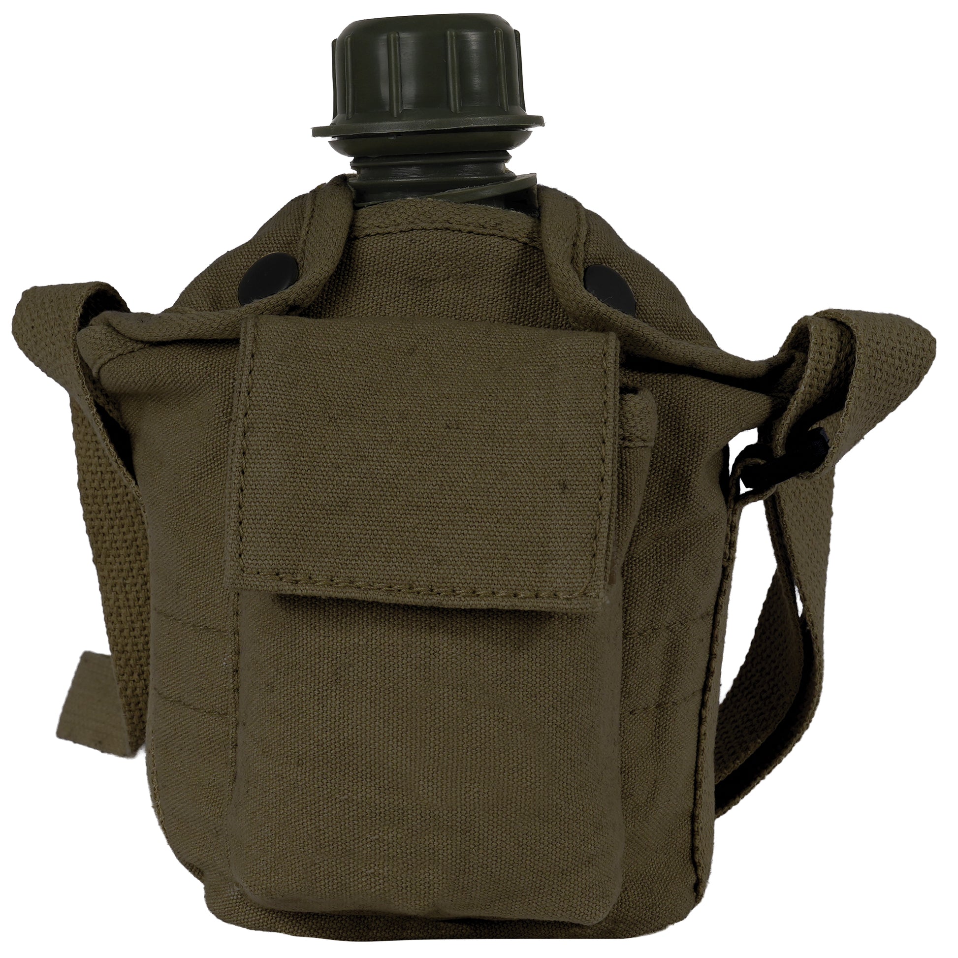 Rothco Vintage Canvas Canteen Cover with Shoulder Strap – Olive Drab, Part 614-OD