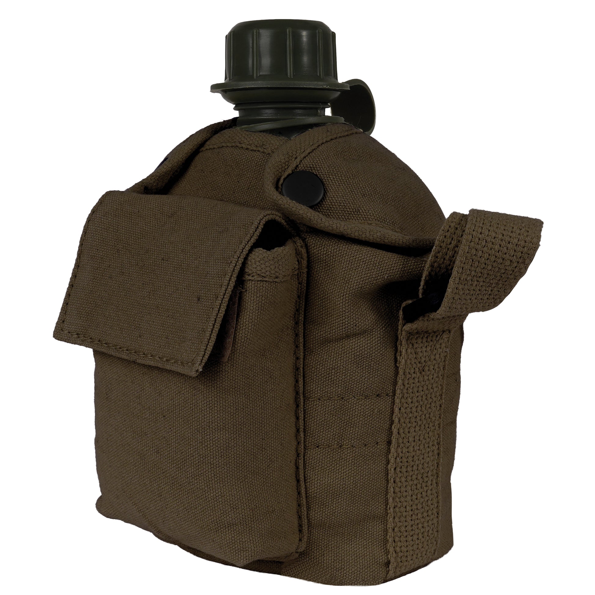 Rothco Vintage Canvas Canteen Cover with Shoulder Strap – Olive Drab, Part 614-OD
