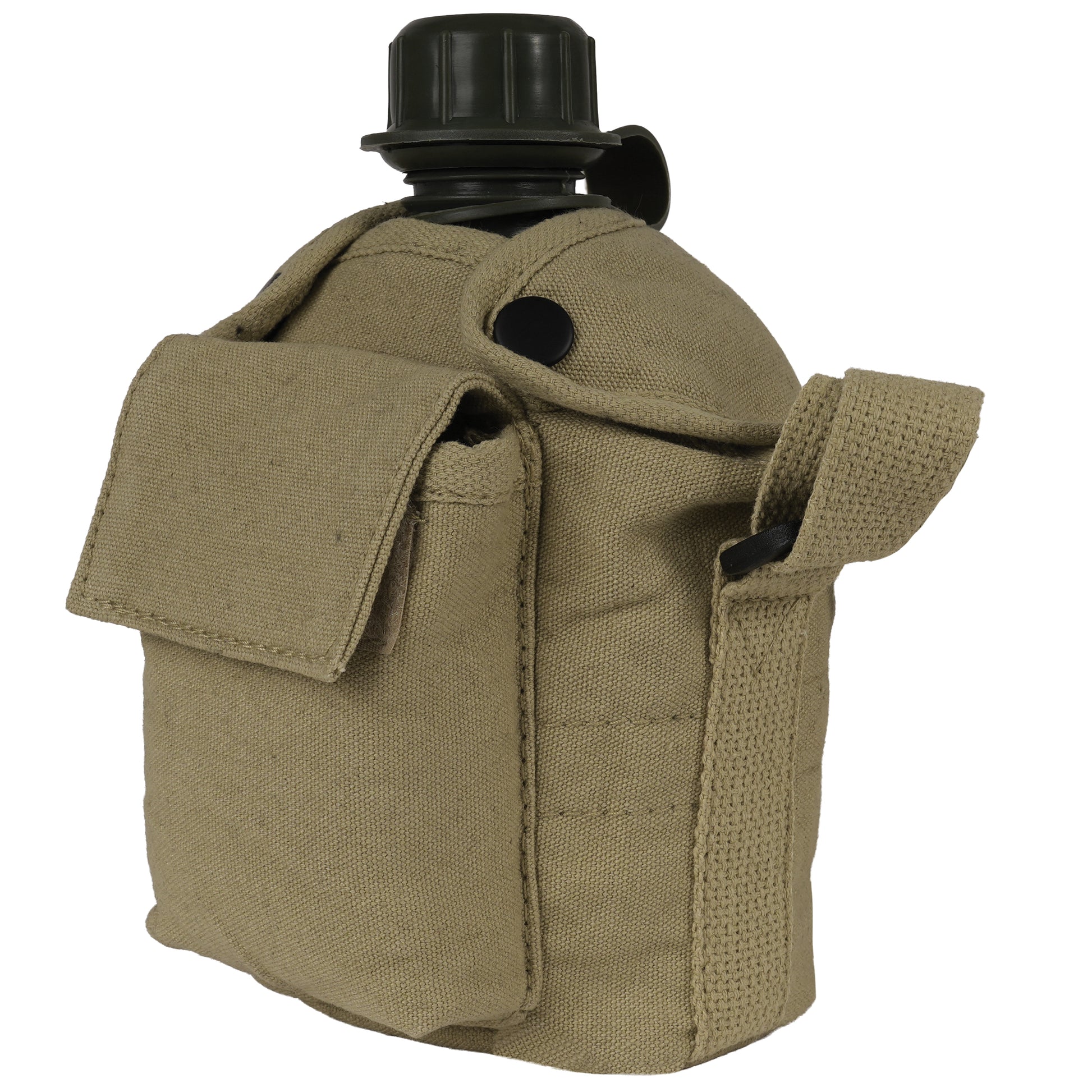 Rothco Vintage Canvas Canteen Cover with Shoulder Strap – Khaki, Part Number 614-KH
