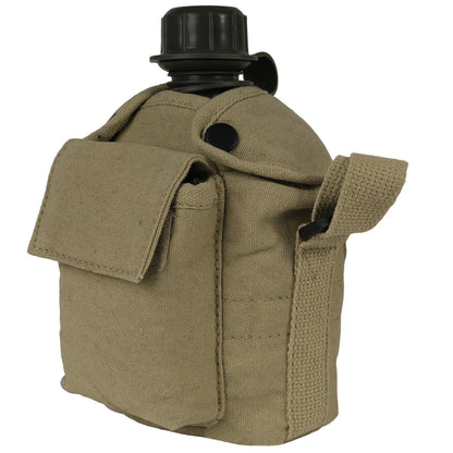 Rothco Vintage Canvas Canteen Cover with Shoulder Strap – Khaki, Part Number 614-KH