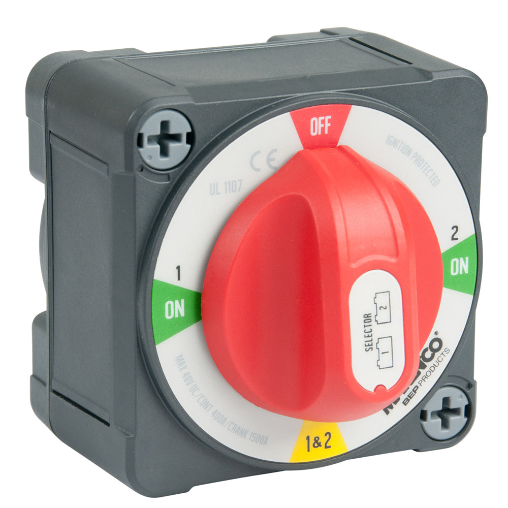 BEP Marine Pro Installer 400A EZ-Mount Battery Selector Switch (1-2-Both-Off)
