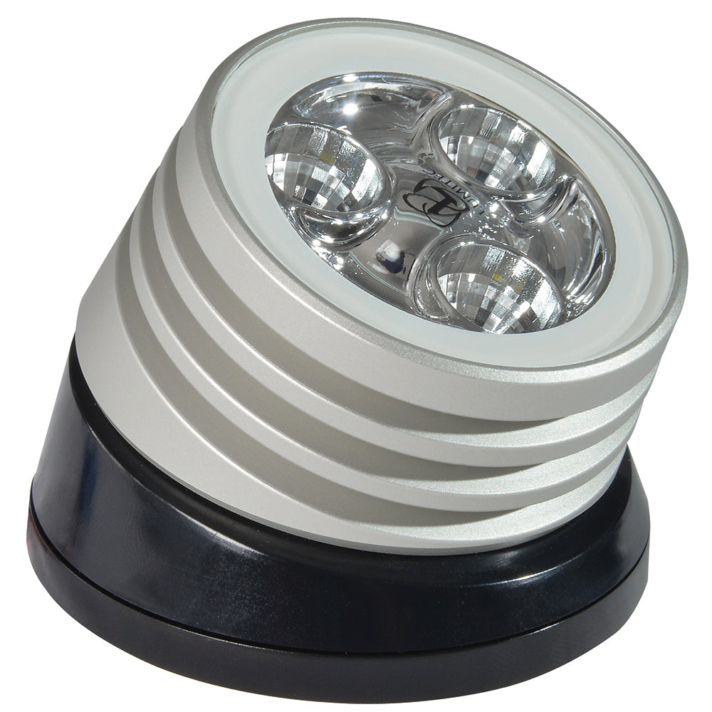 Lumitec Zephyr LED Spreader and Deck Light – Brushed Black Base, White Non-Dimming