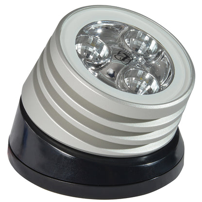 Lumitec Zephyr LED Spreader and Deck Light – Brushed Black Base, White Non-Dimming