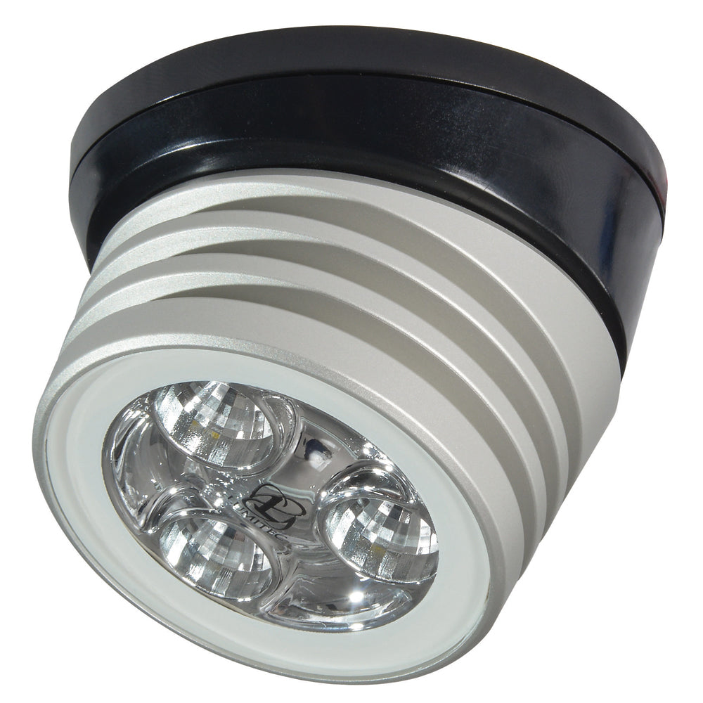 Lumitec Zephyr LED Spreader and Deck Light – Brushed Black Base, White Non-Dimming