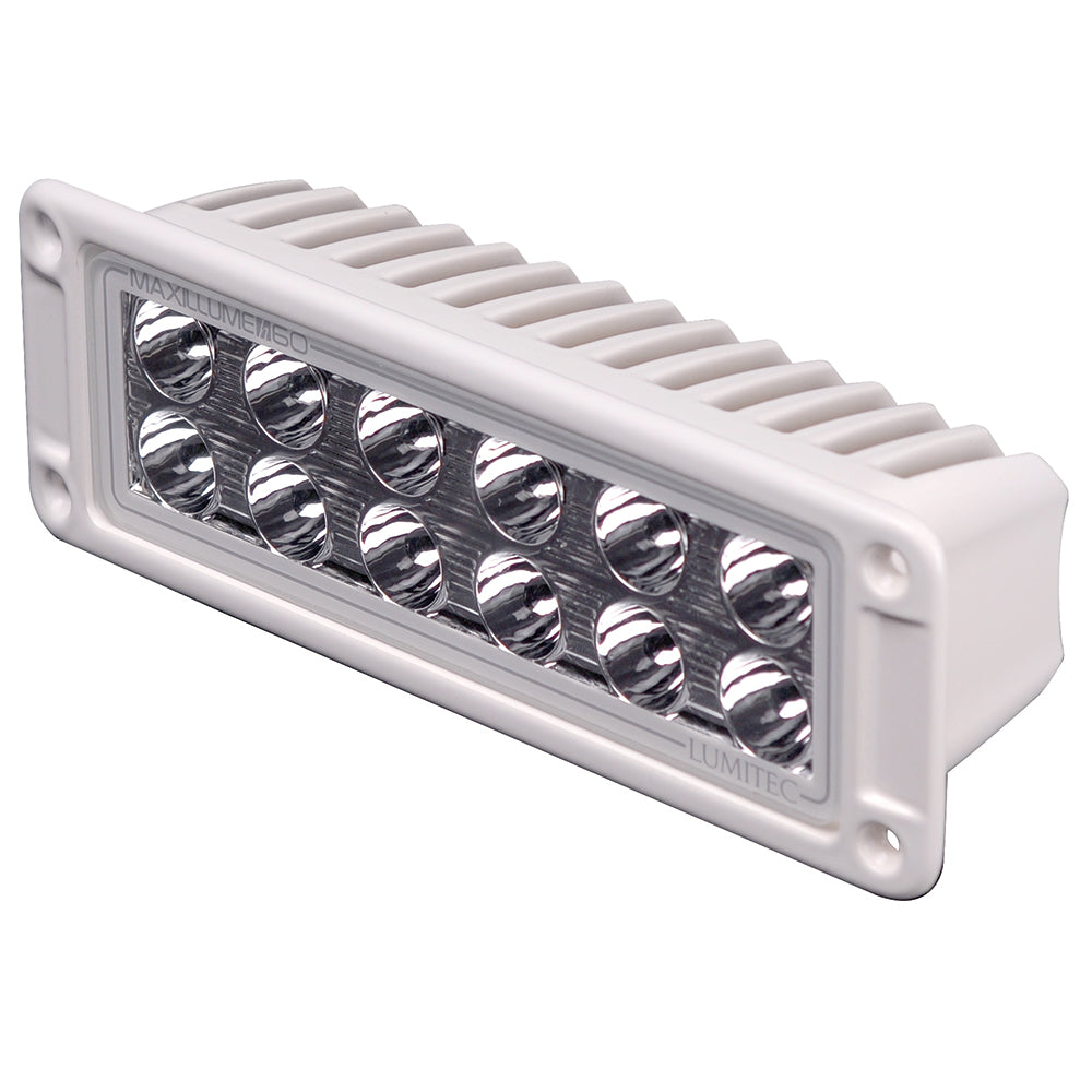 Lumitec Maxillumeh60 Flush Mount Flood Light with White Housing and Dimming