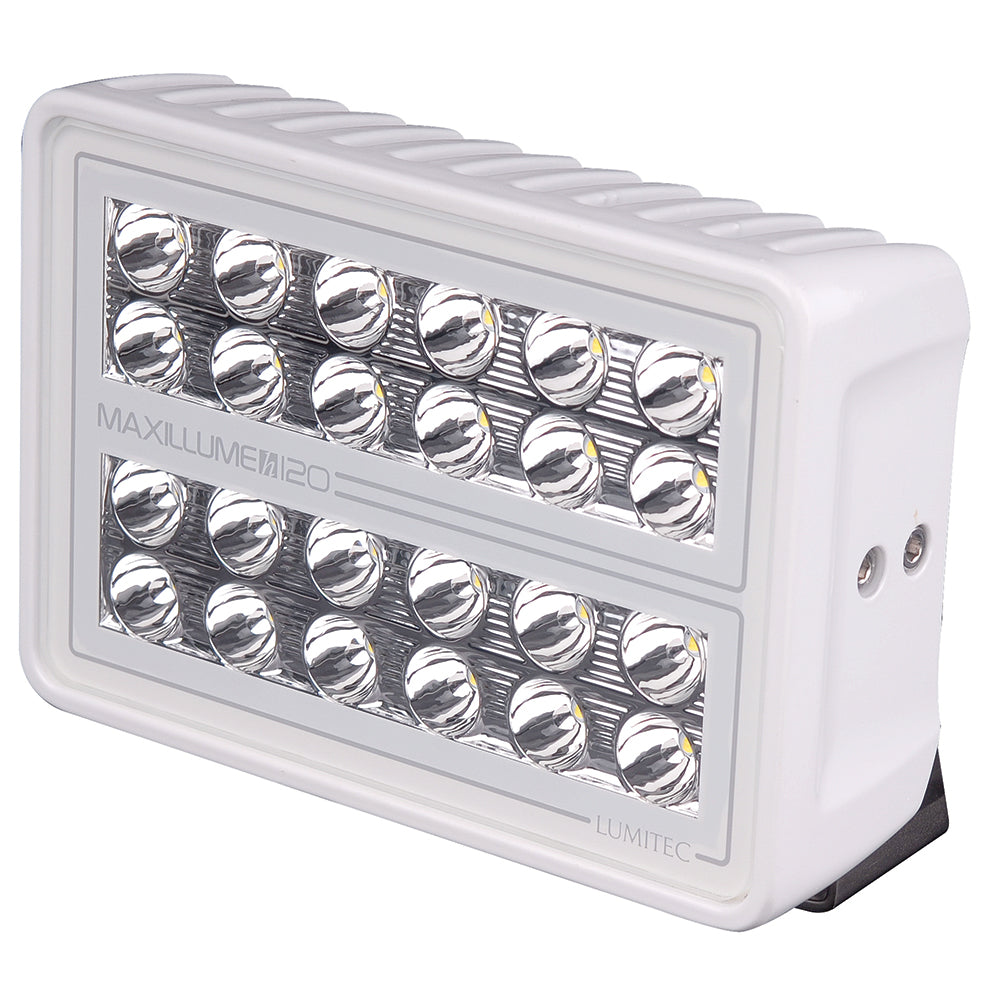 Lumitec Maxillume H120 Trunnion Mount Flood Light with White Housing and Dimming