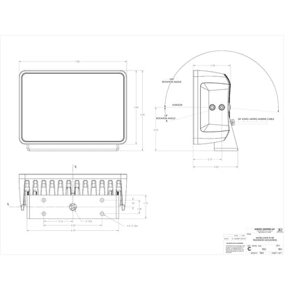 Lumitec Maxillume H120 Trunnion Mount Flood Light with White Housing and Dimming