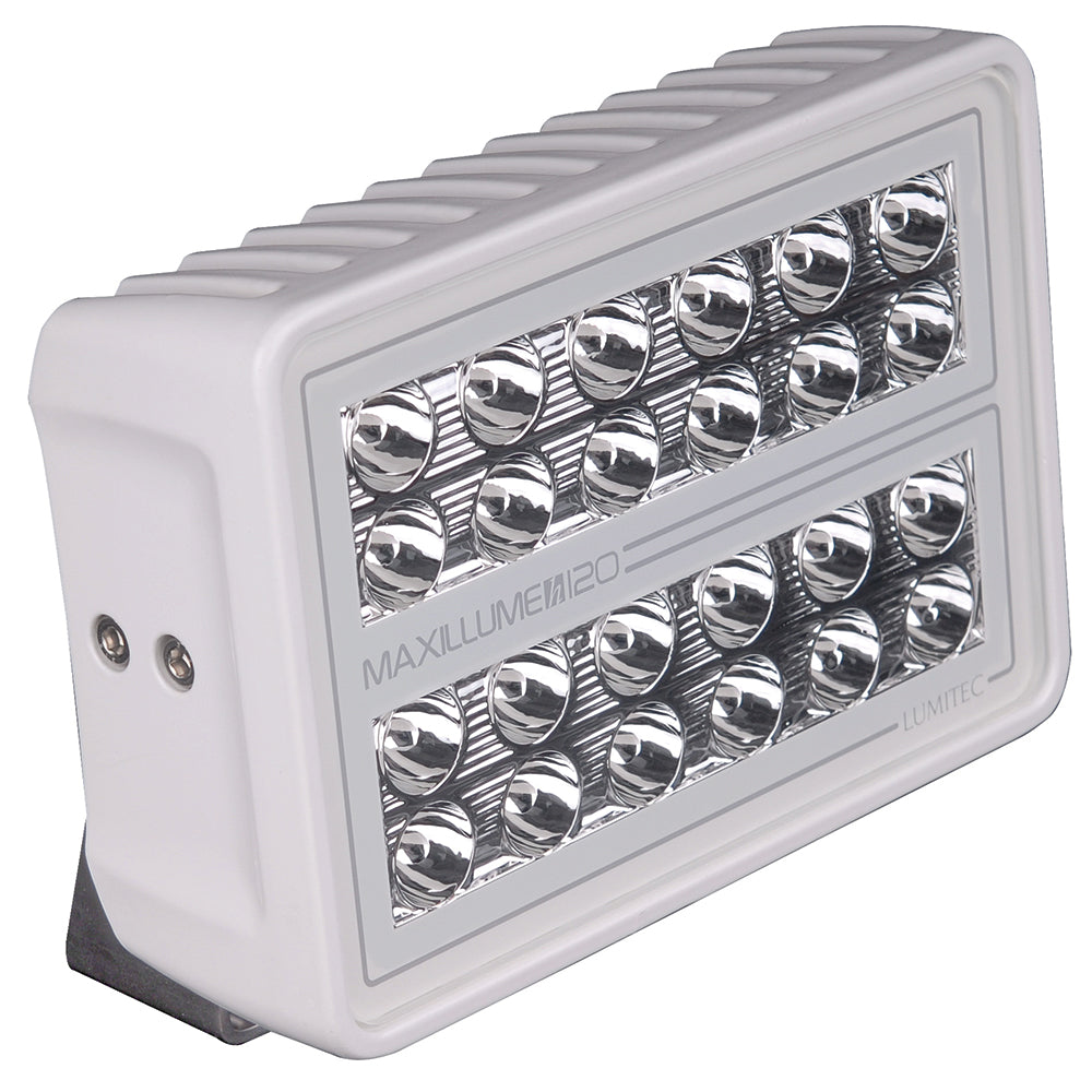 Lumitec Maxillume H120 Trunnion Mount Flood Light with White Housing and Dimming