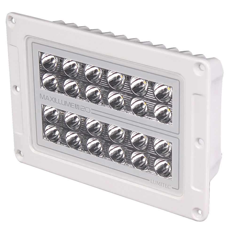 Lumitec Maxillume H120 Flush Mount Flood Light with White Housing and Dimming
