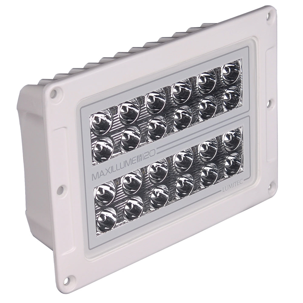 Lumitec Maxillume H120 Flush Mount Flood Light with White Housing and Dimming