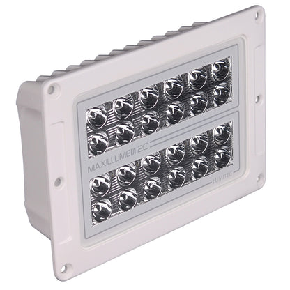 Lumitec Maxillume H120 Flush Mount Flood Light with White Housing and Dimming