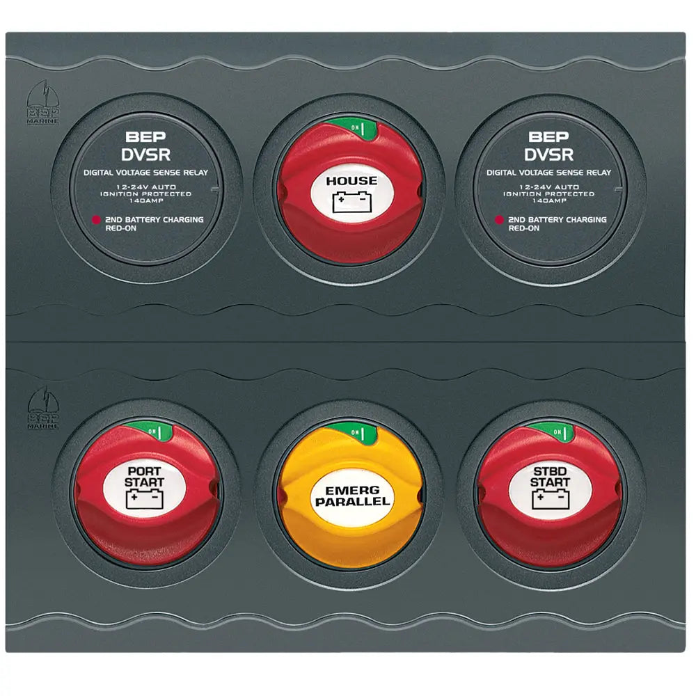 BEP Marine Battery Management Contour Connect Panel for Twin Engines with VSRs (Part #CC-803N)