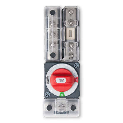 BEP Marine Pro Installer 5 Stud Bus Bar - 650 Amp Capacity with Insulated Cover and Flexible Cable Entry