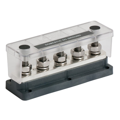 BEP Marine Pro Installer 5 Stud Bus Bar - 650 Amp Capacity with Insulated Cover and Flexible Cable Entry