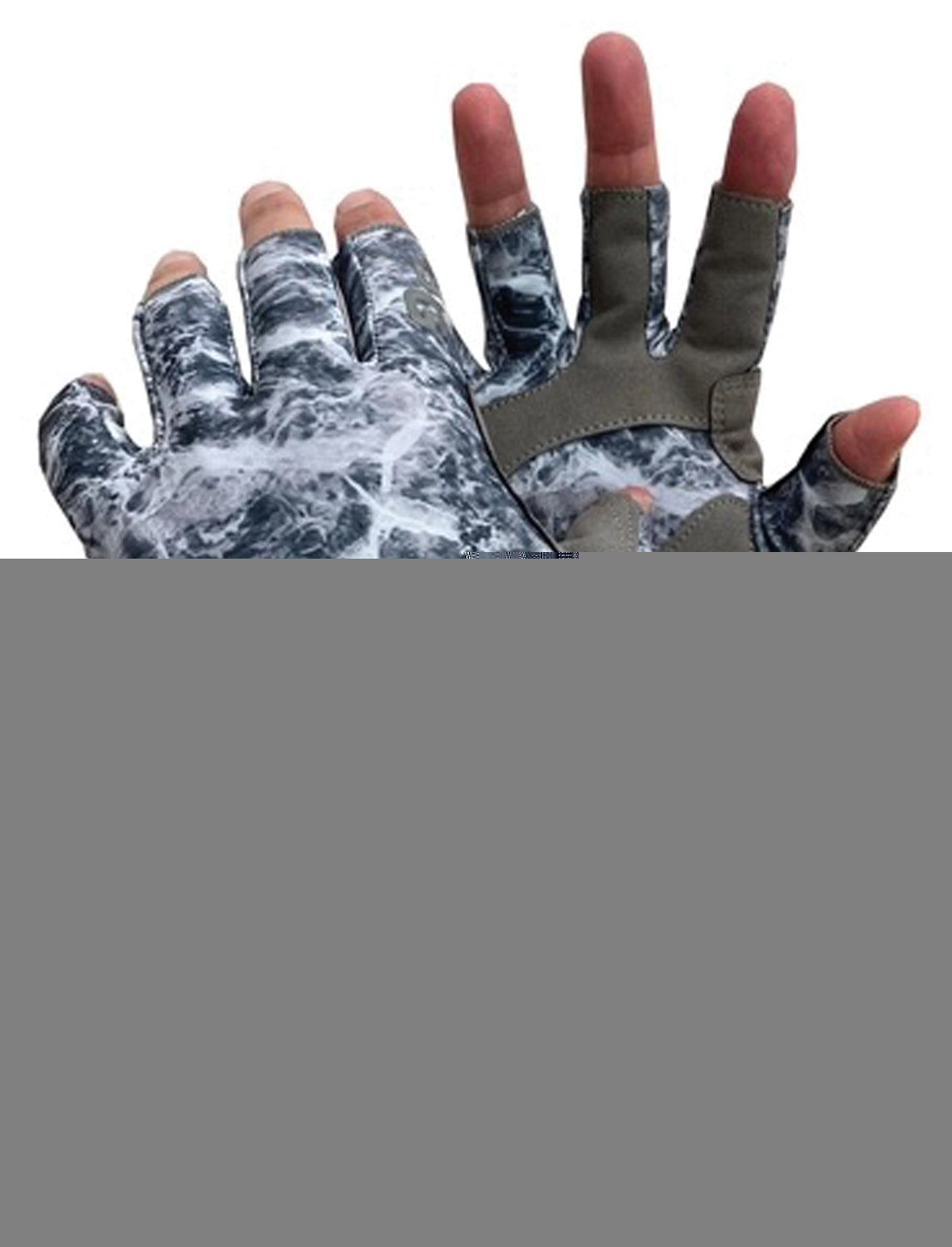 Glacier Glove Islamorada Sun Gl Gray Camo Small Sun Protection Gloves
