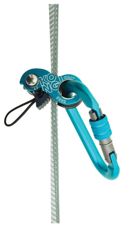 KONG Duck Rope Clamp/Ascender Cyan - Durable Climbing Equipment for Small to Medium Tasks