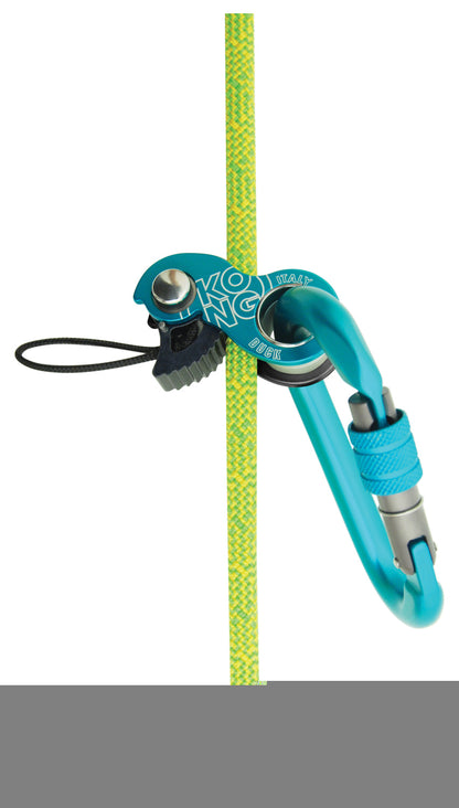 KONG Duck Rope Clamp/Ascender Cyan - Durable Climbing Equipment for Small to Medium Tasks