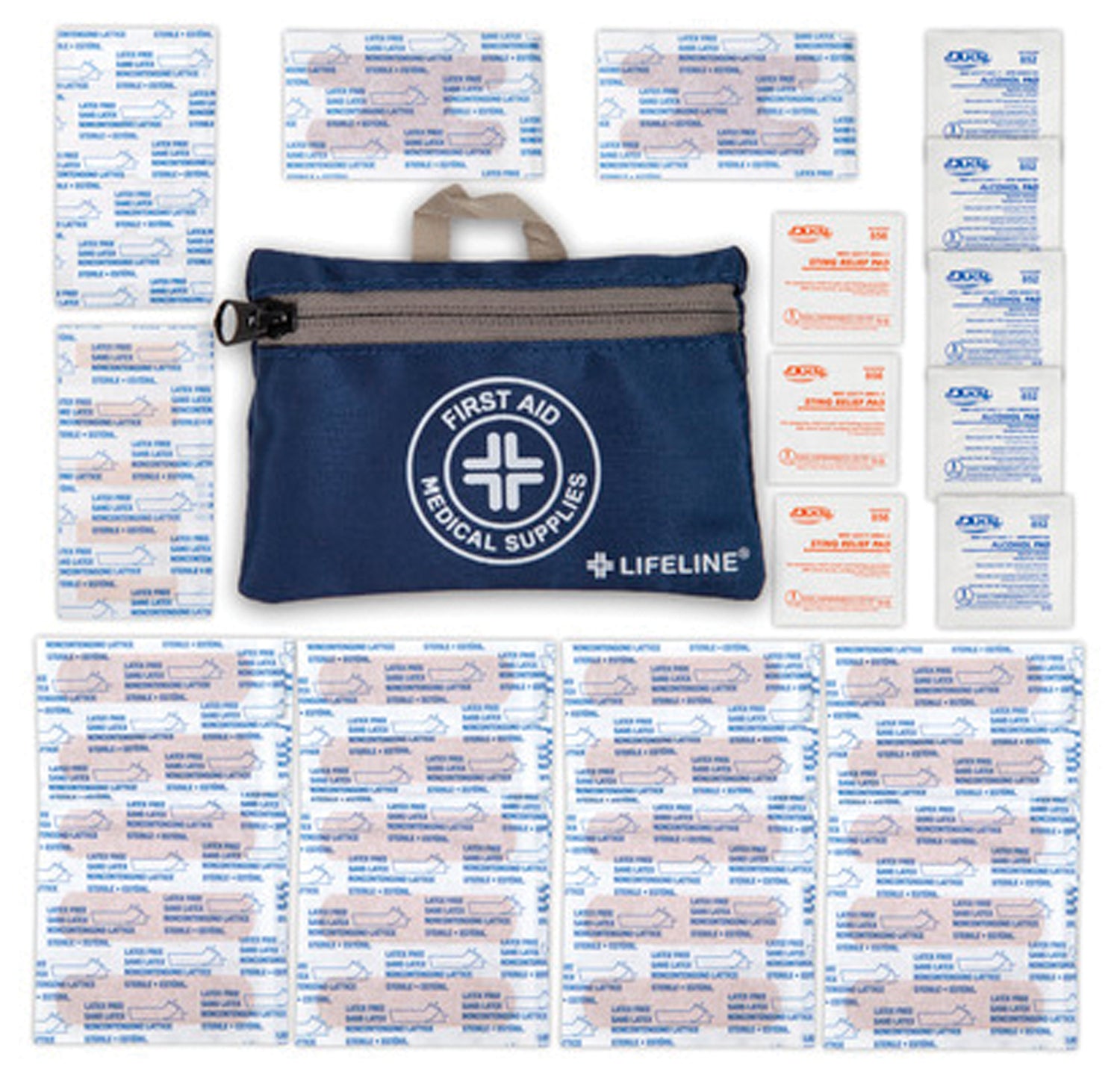 LIFELINE Essential First Aid Kit 50 Piece for Home and Travel