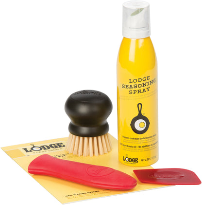 Lodge Seasoned Cast Iron Care Kit - Essential Maintenance Set for Cast Iron Cookware