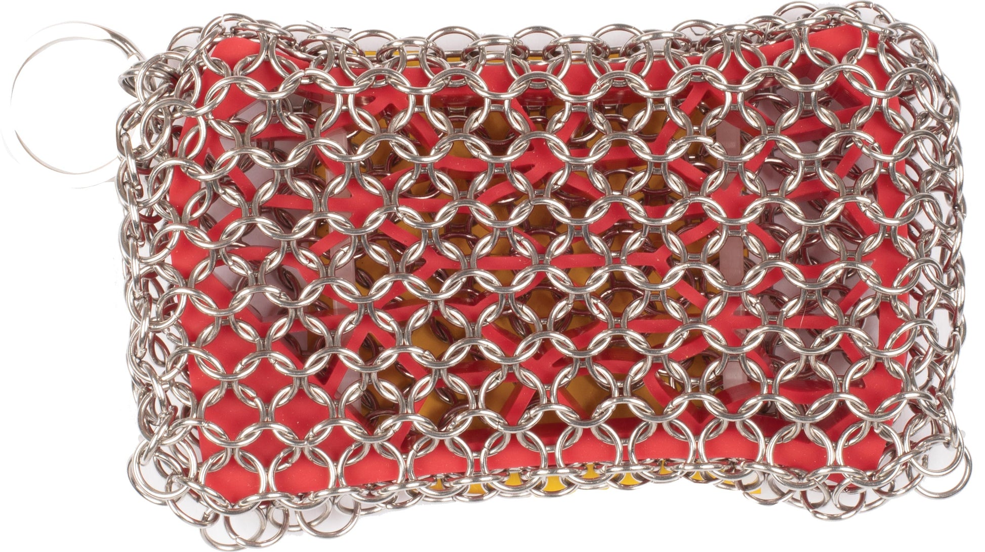 Lodge Chainmail Scrubber for Cast Iron and Cookware - Durable Stainless Steel Cleaning Tool