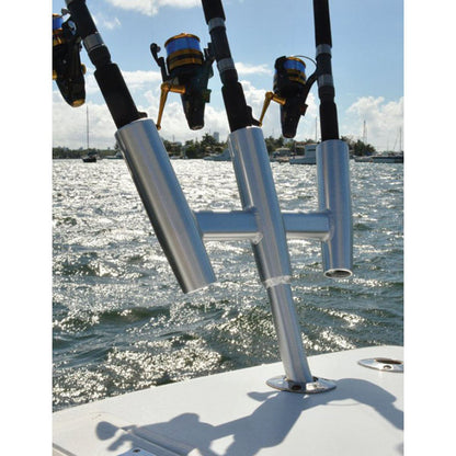 TACO Marine F31-0770BSA-1 Kite Fishing 3-Rod Cluster for Boat Gunnel Mounts