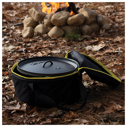 Lodge 14-Inch Camp Dutch Oven Tote Bag - Heavy-Duty Storage and Transport for Cast Iron Cookware