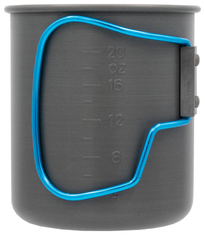 OLICAMP Space Saver Mug with Grip in Blue - Compact and Durable Travel Coffee Mug