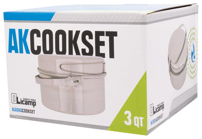 OLICAMP Ak Cookset Stainless Steel 3 Quart for Camping and Outdoor Cooking