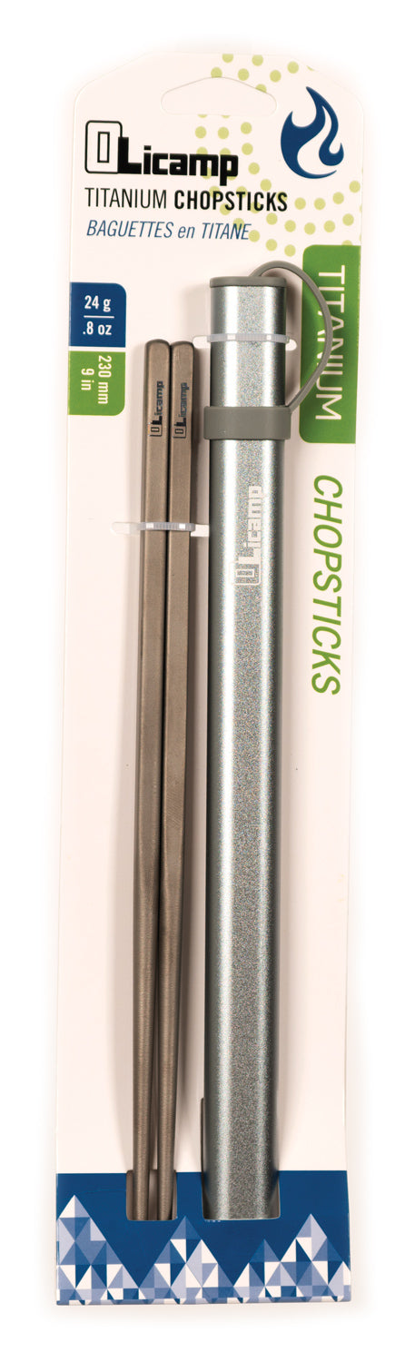 OLICAMP Titanium Chopstick Set with Case - Lightweight and Durable Dining Utensils