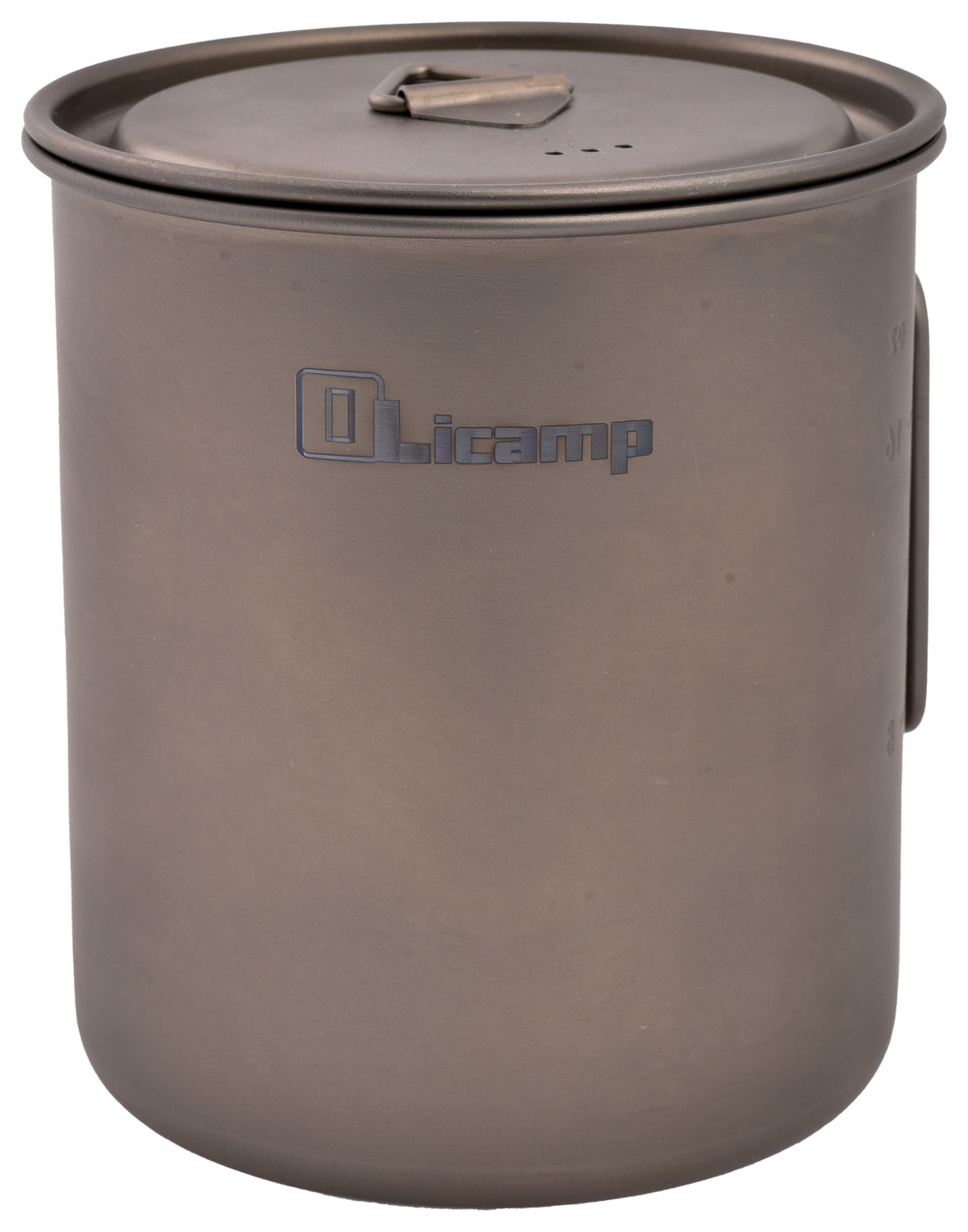 OLICAMP Space Saver Mug 750 W/Lid Titanium - Compact Travel Coffee Mug