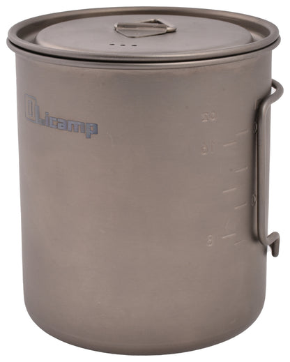 OLICAMP Space Saver Mug 750 W/Lid Titanium - Compact Travel Coffee Mug