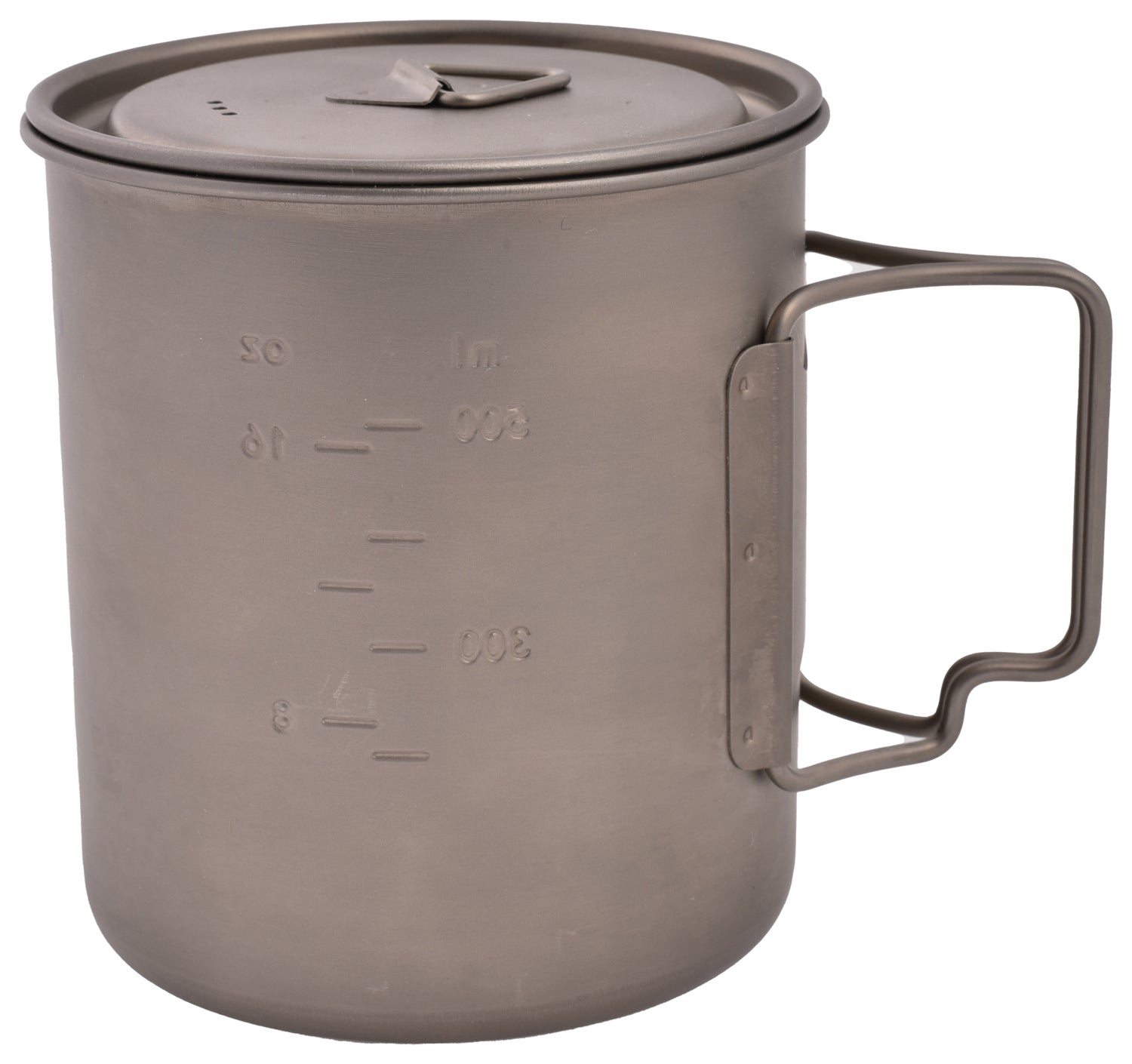 OLICAMP Space Saver Mug 750 W/Lid Titanium - Compact Travel Coffee Mug