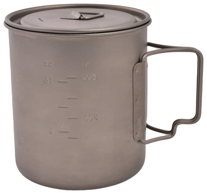 OLICAMP Space Saver Mug 750 W/Lid Titanium - Compact Travel Coffee Mug