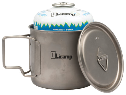 OLICAMP Space Saver Mug 550 W/Lid Titanium - Compact Travel Coffee Mug