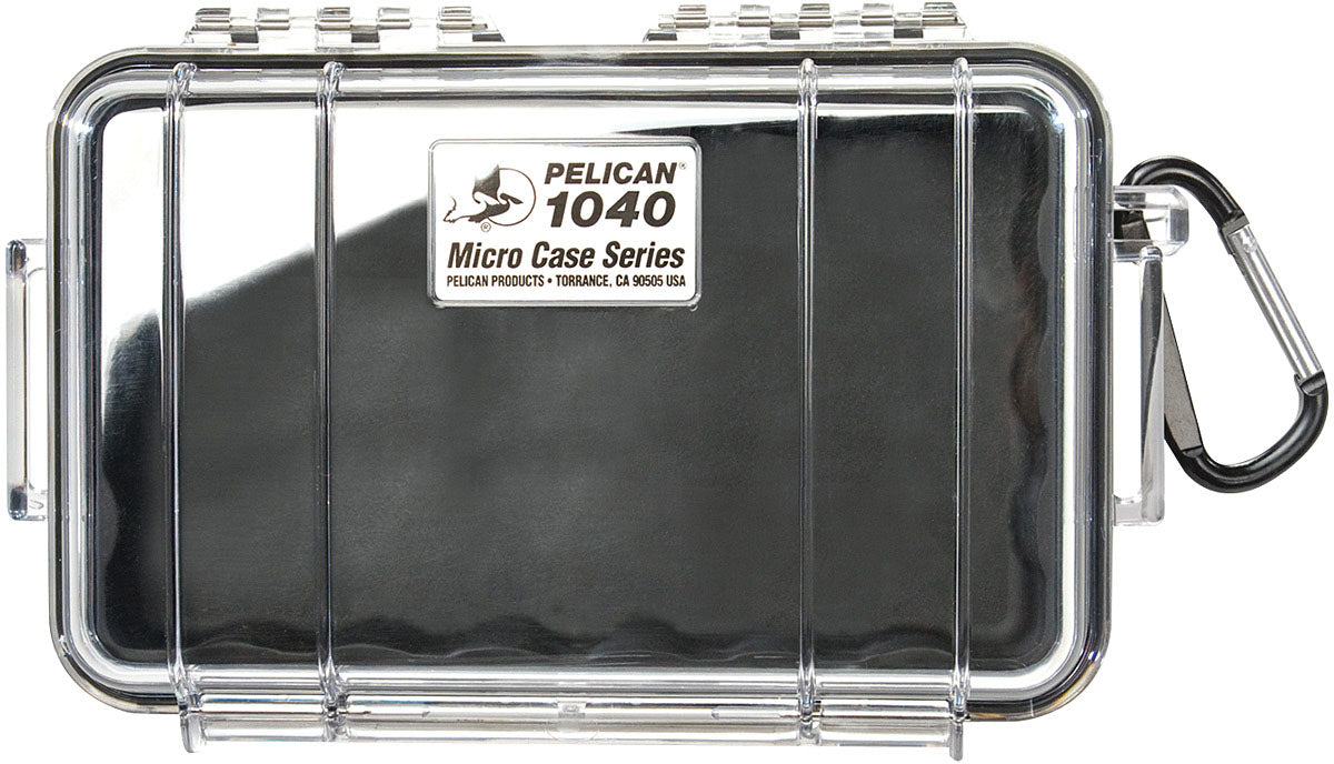 Pelican Micro Case 1040 Black and Clear - Compact Protective Storage for Small Items