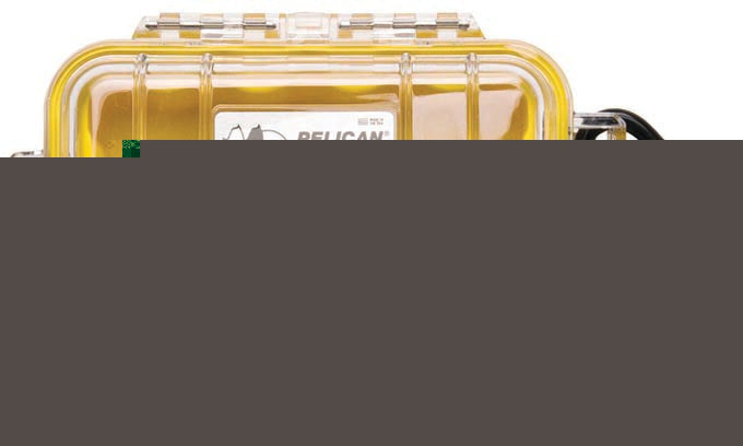 Pelican Micro Case 1010 Yellow and Clear - Compact Waterproof Protective Case
