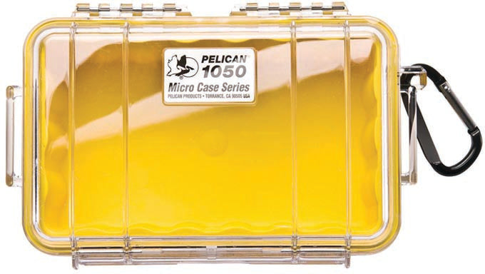 Pelican Micro Case 1050 Yellow/Clear - Compact and Durable Protective Storage