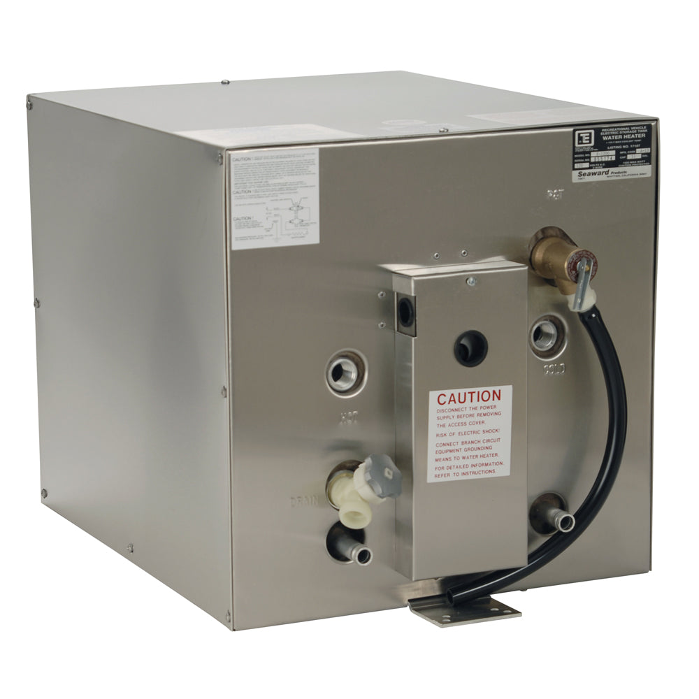 Whale Marine Seaward 11 Gallon Stainless Steel Hot Water Heater with Front Heat Exchanger, 120V, 1500W