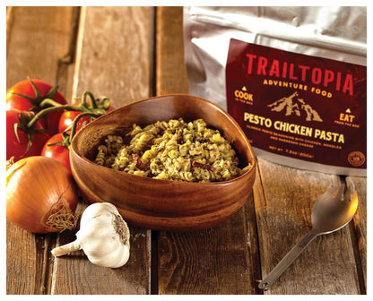 TRAILTOPIA Pesto Chicken Pasta - Ready-to-Eat Meal for Outdoor Adventures