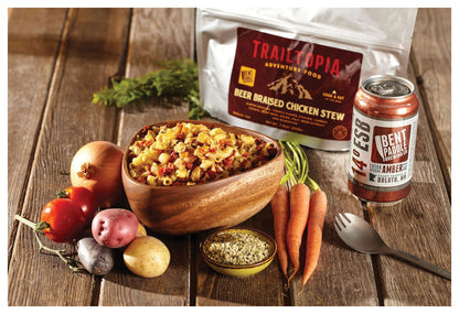 TRAILTOPIA Beer Braised Chicken Stew - 16 oz Premium Ready-to-Eat Meal