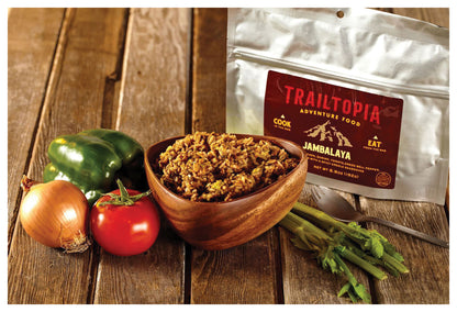 Trailtopia Jambalaya GF Single Serving - Gluten-Free Ready-to-Eat Meal