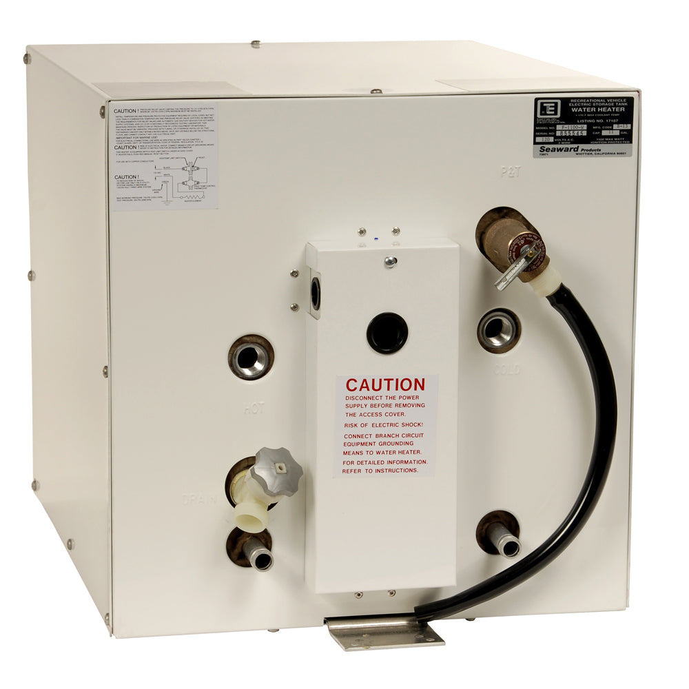 Whale Marine Seaward 11 Gallon Hot Water Heater with Front Heat Exchanger - White Epoxy, 120V, 1500W