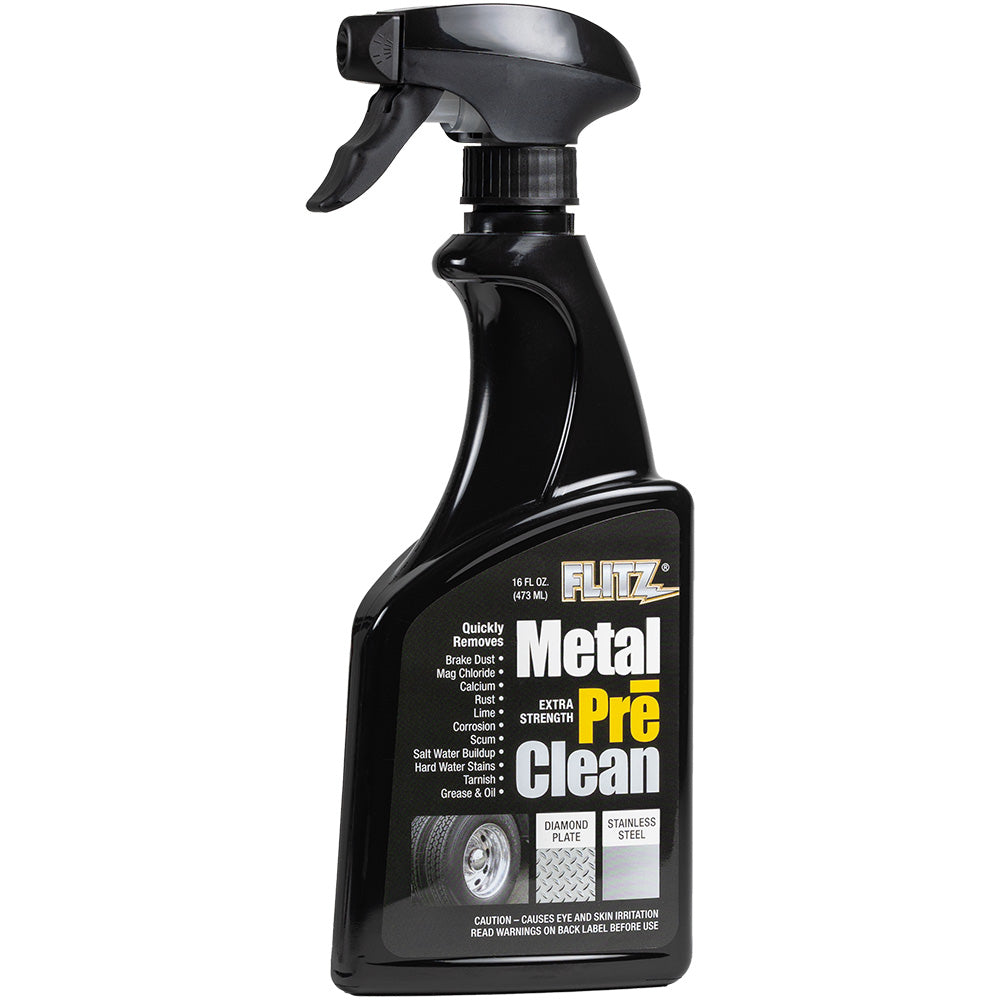Flitz Metal Pre-Clean All Metals Including Stainless Steel, 16 oz Spray Bottle