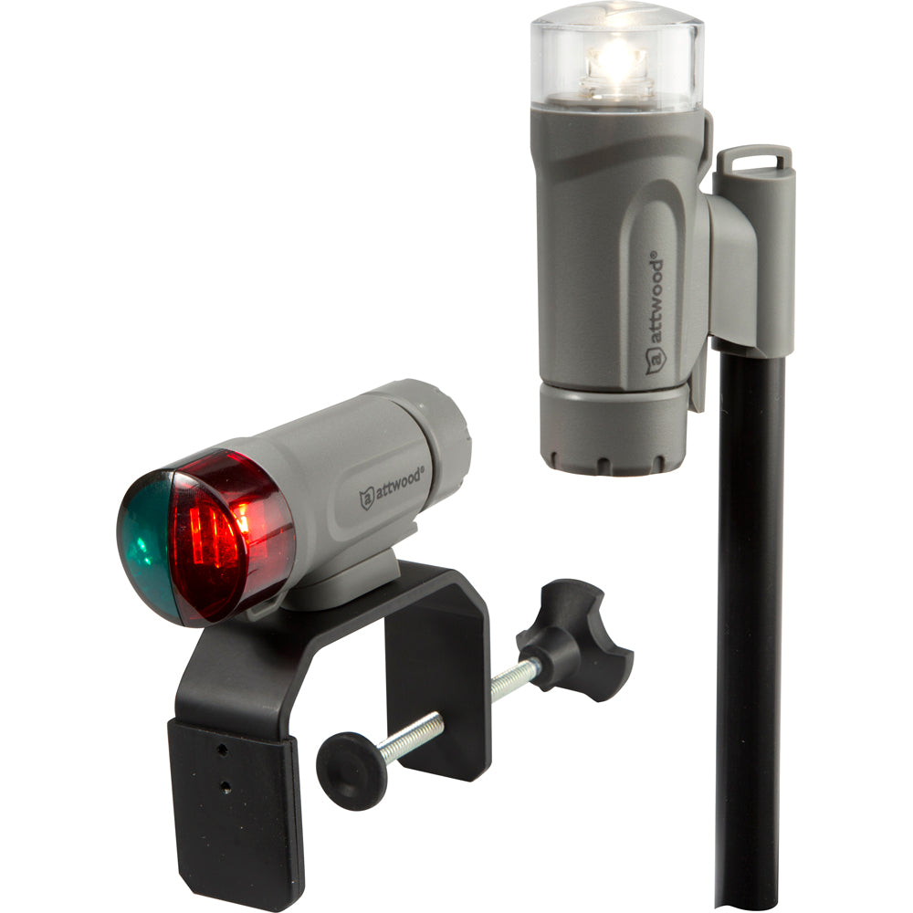 Attwood Marine Clamp-On Portable LED Light Kit - Marine Gray, Part 14190-7